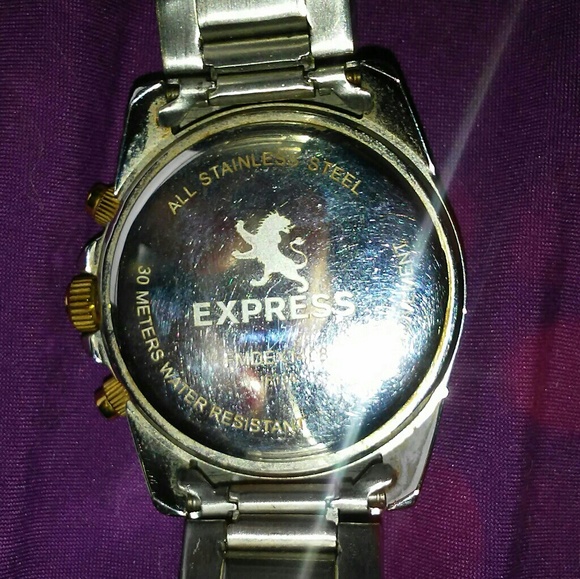 Express Silver and Gold Rhinestone Watch - Picture 2 of 3